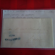 LETTRE POUR CADIZ CACHET COMPAGNIE BALLARDE - Storia Postale