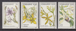 1993 Zimbabwe Orchids Flowers Fleurs Complete Set Of 4 MNH - Zimbabwe (1980-...)