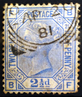 GRANDE-BRETAGNE                         N° 62  Planche 21                         OBLITERE - Used Stamps