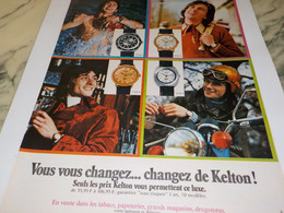 ANCIENNE PUBLICITE VOUS VOUS CHANGEZ  MONTRE KELTON  1972 - Autres & Non Classés