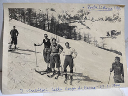 Italia Foto PORTA LITTORIA Aosta I VINCITORI DELLA COPPA DI FERRO 1940.  17X12 CM. - Lugares