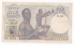 Banque De L'Afrique Occidentale 10 Francs 8 3 1951, Alphabet H.84 N° 24256 - Sonstige – Afrika