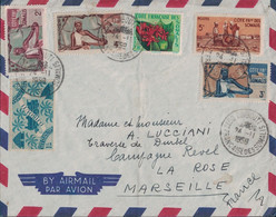 COTE FRANCAISE DES SOMALIS - DJIBOUTI - LETTRE POUR LA FRANCE - SUPERBE AFFRANCHISSEMENT - 24-11-1959. - Covers & Documents