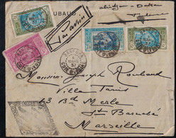 COTE D'IVOIRE - BANFORA - LETTRE AVION POUR MARSEILLE LE 4-3-1937 - CACHET SPECIAL LOSANGE 1er VOL AERO MARITIME AIR FRA - Lettres & Documents