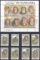 Tanzania, Fauna, Animals MNH / 1992 - Schimpansen