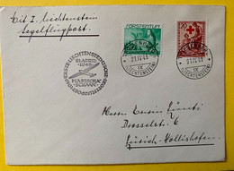 18124 - Erste Segelflugpost Masescha Schaan 21.04.1946  Triesenberg 21.04.1946 - Poste Aérienne