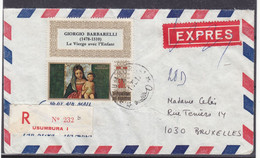 Burundi - Lettre Recom Exprès De 1970 - Oblit Bujumbura - Timbre Avec Vignette - Rare - Used Stamps