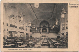Rosengarten Mannheim, Nibelungensaal, Blick Auf Die Orgel, 1911 Gelaufen, Briefträgerstempel München 388 - Mannheim