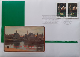 Télécarte Pays-Bas KPN Telebrief Johannes Vermeer Painting Of Delft Ref. TB005 Avec Enveloppe 1er Jour - Collector Packs