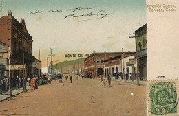 Torreon Avenida Juarez Monte De Piedad   Hand Colored Used Nuevo Laredo To Cienfuegos Cuba - Mexique