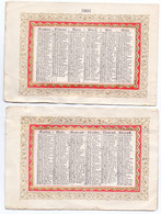 Kalender Calendrier 1901 - Formato Piccolo : 1901-20