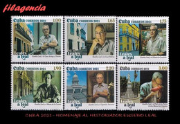 AMERICA. CUBA MINT. 2021 HOMENAJE AL HISTORIADOR DE LA CIUDAD DE LA HABANA EUSEBIO LEAL SPENGLER - Unused Stamps