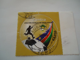 ZAMBIA   USED STAMPS   FOOTBALL WORLD CUP 2010  FIFA  WITH POSTMARK   LUSAKA - 2010 – South Africa
