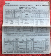 Air France Dinard La Baule-1951✔️Ligne Saisonnière-periodical Service-☛Transport Aviation Commerciale Horaires-☛avion - Timetables