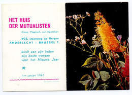 Kalender Calendrier 1967 - Pub Reclame - Huis Der Mutualisten - Anderlecht Bruxelles - Petit Format : 1961-70