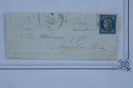 AG16 FRANCE BELLE LETTRE  1850  CHANTONNAY   POUR NAPOLEON    + N° 4 BIEN MARGE  + T 13   + ++AFFRANCH.  PLAISANT - 1849-1850 Cérès