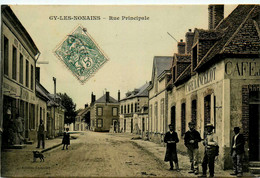 Gy Les Nonains * La Rue Principale Du Village * Café LANCELOT * Hôtel Du Cheval Blanc MIGNON - Autres & Non Classés