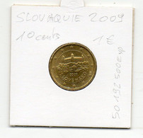SLOVAQUIE    10 C     2009     50 192 500  Exp       Etat :voir Scan - Slovaquie