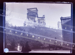 PLAQUE DE VERRE Négatif Paris Basilique Du Sacré Coeur En Construction Animée - Années 1890 Ou 1900 - Glasplaten