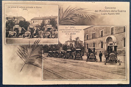 LE PRIME 3 VETTURA "SPA" ROMA CONCORSO MINISTERO DELLA GUERRA 1910 (Car Ppc Italia Cartoline Automobile Automobili Fiat - Trasporti