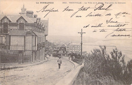 CPA Trouville - La Ville Et La Plage Vue Prise Du Calvaire - De Trouville à Bruxelles En 1903 - Trouville