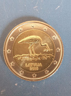 2015 Lettonie 2 Euros Commémorative La Cigogne - Lettonie