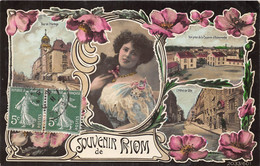 63-RIOM- SOUVENIR MULTIVUES - Riom