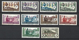 Timbre Colonie Francaises  A-é-f  Libre  En Neuf * N 92/101 Le N 101 Signé Brun - Unused Stamps