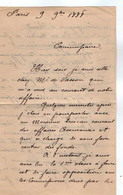 VP19.557 - PARIS 1888- Lettre - Mr R. De BERCEGOL De La Cie D'Assurance L'URBAINE Pour Mr SENNE - DESJARDINS Commissaire - Bank & Versicherung