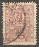 Romania Stempelmarke / TAXA - DE PLATA ASISTENTA SOCIAL - Fiscal Tax Revenue Stamp 20 BANI - Fiscale Zegels