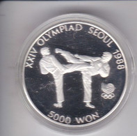 MONEDA DE PLATA DE COREA DEL SUR DE 5000 WON DEL AÑO 1987 - XXIV OLIMPIADA DE SEUL  (SILVER-ARGENT) - Korea (Zuid)