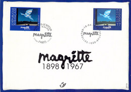 Belgique - Carte Maximum Magritte - Paris Bruxelles - 1991-2000