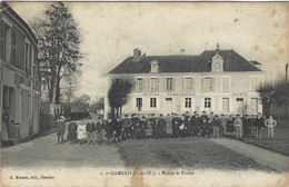 78 - Yvelines - GAMBAIS - 1 Mairie Et Ecoles - Animée - Autres & Non Classés