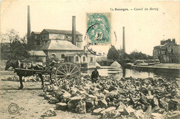 Bourges * Le Canal Du Berry * Attelage Carrière Pierre * Usine Industrie - Bourges