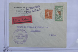 C FRANCE  BELLE LETTRE RARE 1929 BANQUE DE SYRIE PARIS  POUR BEYROUTH LIBAN+1ER VOL+N° 207 +VOIE  AULO+AFF. PLAISANT - 1960-.... Lettres & Documents