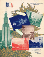 Affichette Format A4 - Souvenir De L'Exposition Coloniale De Paris 1931 - Ets G. Jouneau SA Imprimeurs - Editeurs - Advertising