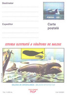 Romania:Postal Stationery, Whale, Balaena Mysticetus, 2001 - Ganzsachen