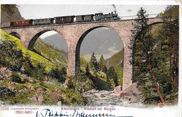 ALBULABAHN → Dampfzug Auf Dem Viadukt Bei Bergün Anno 1925 - Bergün/Bravuogn