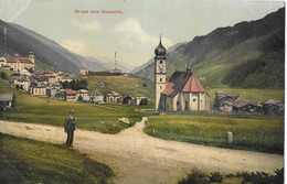 GRUSS AUS DISENTIS → Spaziergänger Bei Der Kirche Anno 1912 - Disentis/Mustér