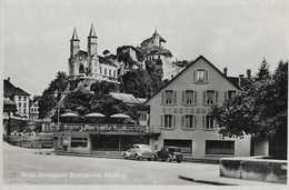 AARBURG → Hotel Restaurant Stadtgarten Mit Oldtimer Davor, Fotokarte Ca.1940 - Aarburg