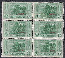 1932 Blocco Di 6 Valori Sass. 19 MNH** Cv 420 - Ägäis (Patmo)