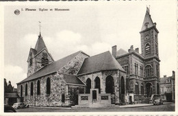 CP, FLEURUS, église Et Monument, Editions Vve Hacquart-Ska-Albert - Fleurus