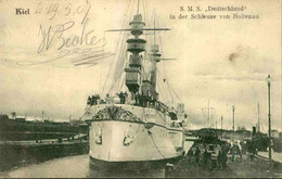 TRANSPORTS  - Carte Postale Du S.M.S. Deutschland à Kiel- Marine De Guerre  Allemande - L 120993 - Warships