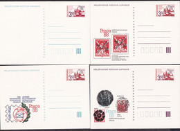 CZECHOSLOVAKIA 1988 - Lot Of 4 Unused Stationery With Nice Illustrations / As Is On Scans - Lettres & Documents