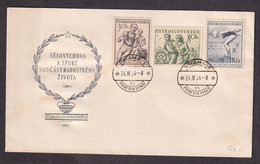 CZECHOSLOVAKIA 1954 - Commemorative Envelope: ' Televychova A Sport Soucastradostneho Zivota' Commemor / As Is On Scans - Brieven En Documenten