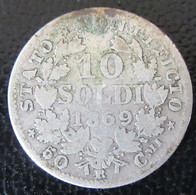 Etats Pontificaux - Monnaie 10 SOLDI PIE IX 1869 R En Argent - Vatikan