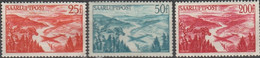 Saar Sarre Aérien 1948 N° 9-11 Gomme Altérée Vallée De La Sarre Près De Mettlach (E1) - Luftpost