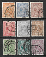 Nederland : 1891 Prinses Wilhelmina Hangend Haar Serie T/m 25 Ct NVPH 34 / 42 - Used Stamps
