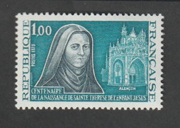 Timbres - N°1737 -  Centenaire De La Naissance De Ste Thérèse De L'Enfant Jésus - Neuf Sans Charnière -  ** - Roulettes