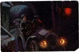 Illustrateur : B. K. W. I. N° 463--2 : Couple En Automobile La Nuit : Manque Bas Droit - Vienne